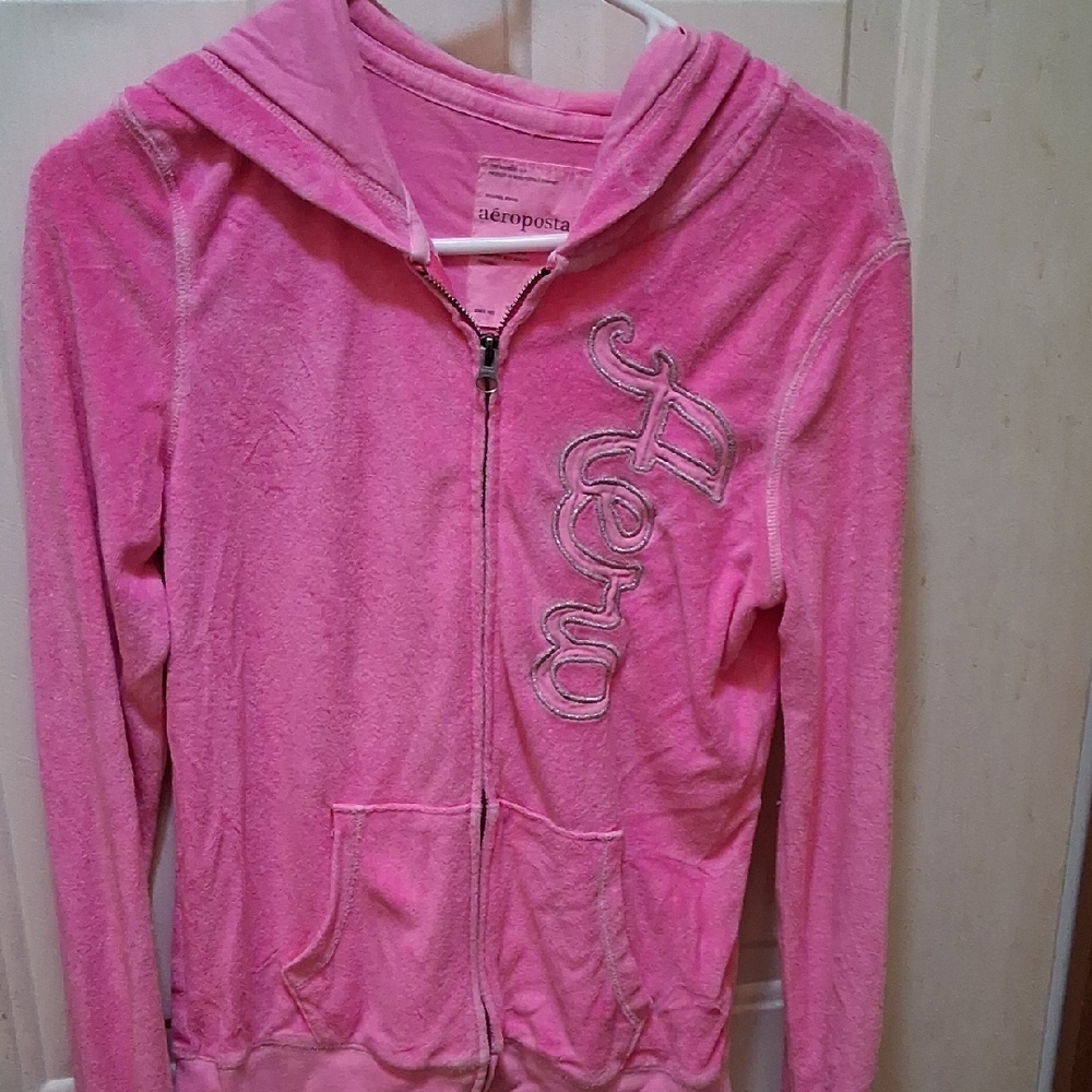 Aeropostale Bright Pink Kids Zip-Up Hoodie